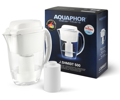 Dzbanek filtrujący do wody AQUAPHOR Dzbanek filtrujący J.SHMIDT A500 2,8 L (biały)  + wkład JS 500